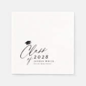 2025年モダンの書道クラス卒業 スタンダードカクテルナプキン (正面)