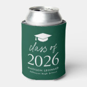 2025年モダンのScript Green Graduationのクラス 缶クーラー (缶正面)
