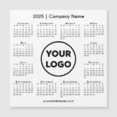 2025年モダンカレンダー会社のホワイトマグネットのロゴ (正面)