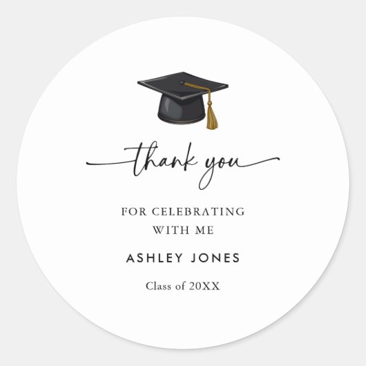 2025年モダンクラス卒業をお願い ラウンドシール (正面)