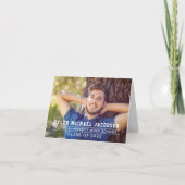 2025年モダンクラス卒業カスタム写真 サンキューカード (正面)