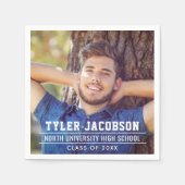 2025年モダンクラス卒業カスタム写真 スタンダードカクテルナプキン (正面)