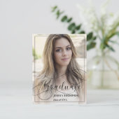 2025年モダンクラス卒業写真招待状 エンクロージャーカード (スタンド正面)