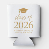 2025年モダンクラス金ゴールドスクリプトの卒業 缶クーラー (裏面)