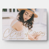 2025年モダンクラス金ゴールドスクリプト卒業写真 フォトプラーク (正面)