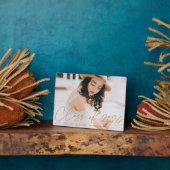 2025年モダンクラス金ゴールドスクリプト卒業写真 フォトプラーク (側面)