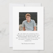 2025年モダンクラス金ゴールド2写真卒業 案内状 (裏面)