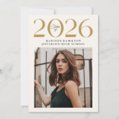 2025年モダンクラス金ゴールド2写真卒業 案内状 (正面)