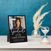 2025年モダングラッドキャップフォトの白黒クラス フォトプラーク (側面)