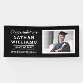 2025年モダンブラッククラス卒業カスタム写真 横断幕 (横)