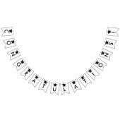 2025年モダンブラックスクリプト卒業のクラス バンティングフラッグ (全)