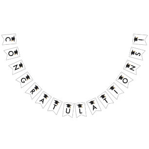 2025年モダンブラックスクリプト卒業のクラス バンティングフラッグ