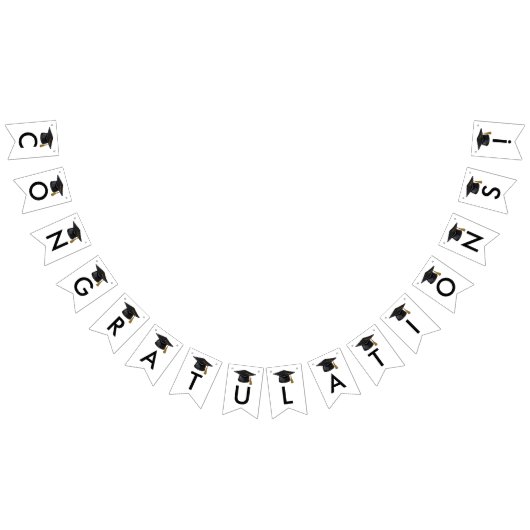 2025年モダンブラックスクリプト卒業のクラス バンティングフラッグ (全)