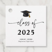 2025年モダンブラックスクリプト卒業のクラス フェイバータグ (正面)