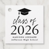 2025年モダンブラックスクリプト卒業のクラス フェイバータグ (正面)