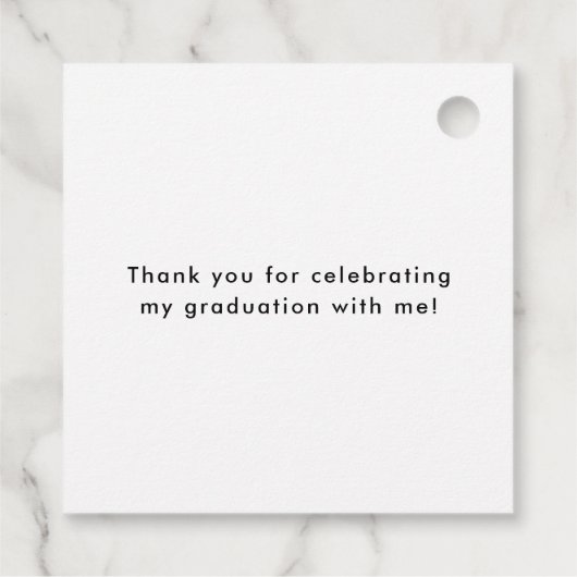 2025年モダンブラックスクリプト卒業のクラス フェイバータグ (裏面)