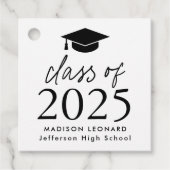 2025年モダンブラックスクリプト卒業のクラス フェイバータグ (正面)