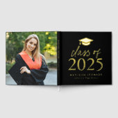 2025年モダンブラックフォト卒業クラス ゲストブック (全面)