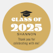 2025年モダンブラック金ゴールドクラスありがとうございました ラウンドシール (正面)