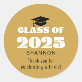 2025年モダンブラック金ゴールドクラスありがとうございました ラウンドシール