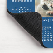 2025年モダン予定表の青い写真 マウスパッド (コーナー)