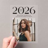 2025年モダン写真アクリル卒業発表 アクリル招待状 (インサイチュ (ポータブル))
