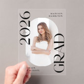 2025年モダン写真アクリル卒業発表 アクリル招待状 (インサイチュ (ポータブル))