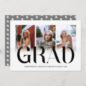 2025年モダン写真コラージュ卒業発表 案内状 (正面/裏面)