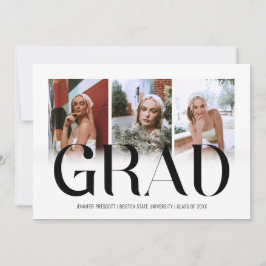 2025年モダン写真コラージュ卒業発表 案内状