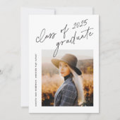 2025年モダン写真卒業のスクリプトクラス 招待状 (正面)