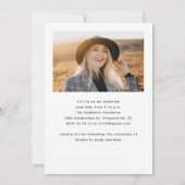 2025年モダン写真卒業のスクリプトクラス 招待状 (裏面)