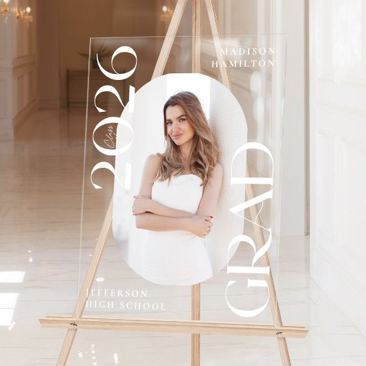 2025年モダン写真卒業へようこそ アクリルサイン