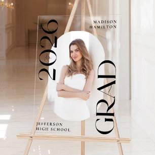 2025年モダン写真卒業へようこそ アクリルサイン