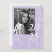 2025年モダン写真卒業クラスミニマル 招待状 (正面)