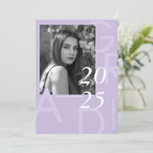 2025年モダン写真卒業クラスミニマル 招待状 (スタンド正面)