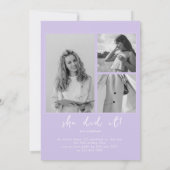 2025年モダン写真卒業クラスミニマル 招待状 (裏面)