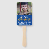 2025年モダン写真卒業スクールカラー ハンドファン (裏面)