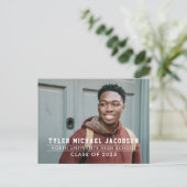 2025年モダン写真卒業パーティーのクラス ポストカード (スタンド正面)