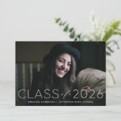2025年モダン写真卒業パーティーのクラス 招待状 (スタンド正面)