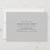 2025年モダン写真卒業パーティーのクラス 招待状 (裏面)