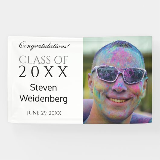 2025年モダン写真卒業パーティーのクラス 横断幕 (横)