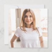 2025年モダン写真卒業パーティーのスクリプトクラス 招待状 (裏面)