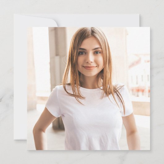 2025年モダン写真卒業パーティーのスクリプトクラス 招待状 (裏面)