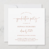 2025年モダン写真卒業パーティーのスクリプトクラス 招待状 (正面)