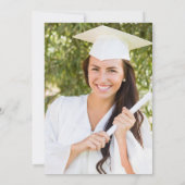 2025年モダン写真白黒卒業パーティー 招待状 (裏面)