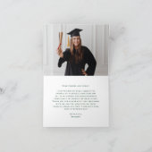 2025年モダン卒業のグリーンクラス サンキューカード (内部)