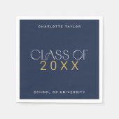 2025年モダン卒業のフェテ海軍金ゴールドクラス スタンダードカクテルナプキン (正面)