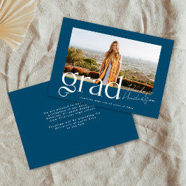 2025年モダン卒業のブルーフォトクラス 案内状