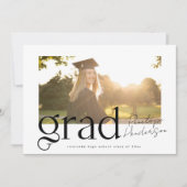 2025年モダン卒業の白黒クラス 案内状 (正面)