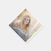 2025年モダン卒業のScript Photo Class スタンダードカクテルナプキン (角)